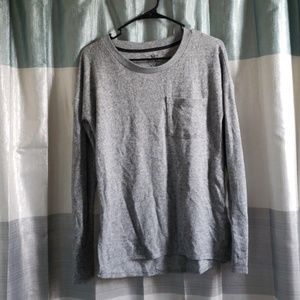 Gray Athleisure Long Sleeve Top